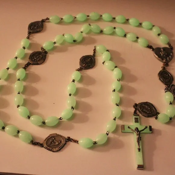 1950s Italian  Long Rosary Crucifix - Picture 2 of 12